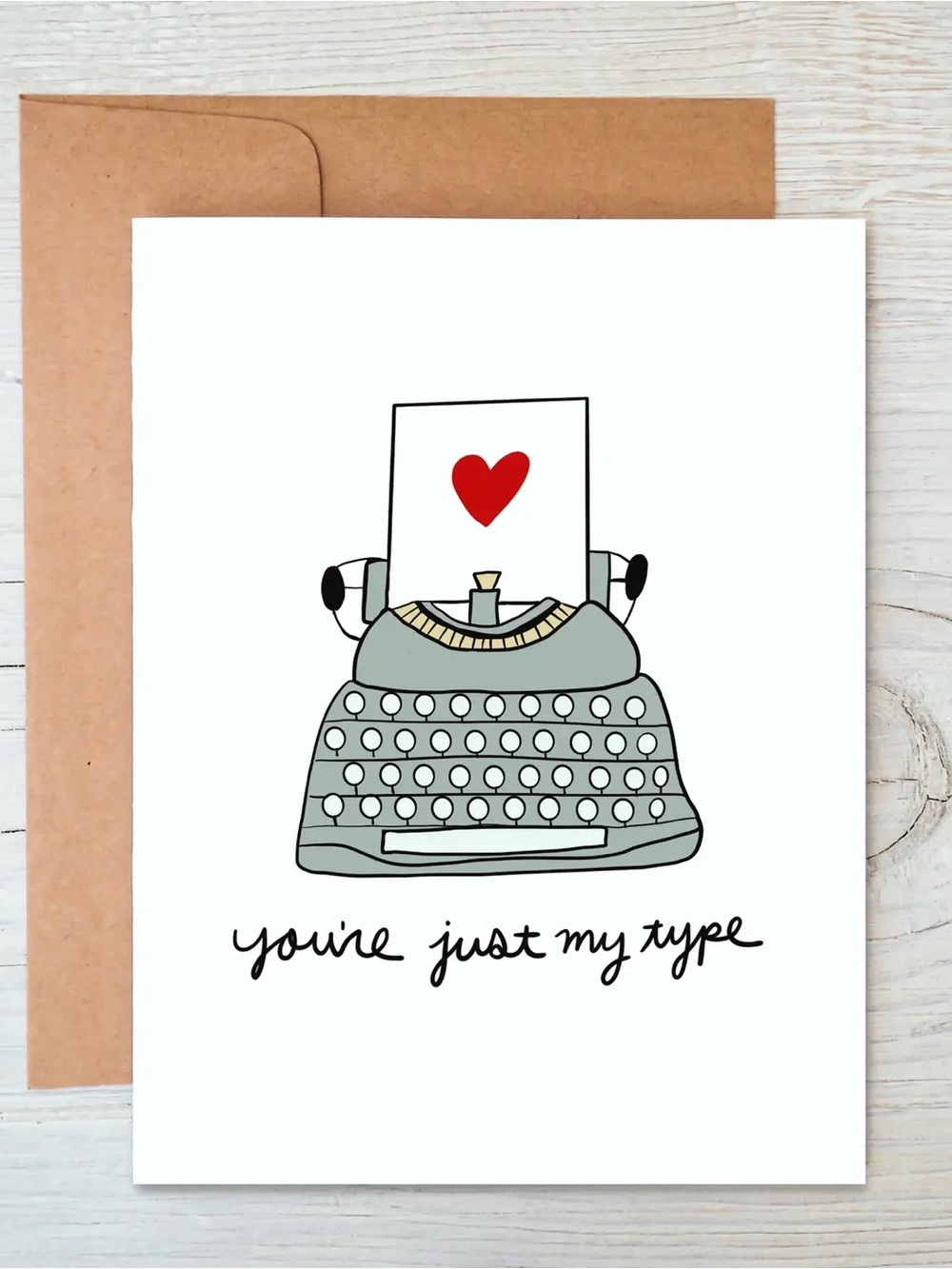 Pack of 6 Vintage Typewriter Love/Anniversary - You’re Just My Type